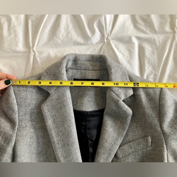 Zara Classic Two Button Gray Coat Size S - Picture 6 of 9